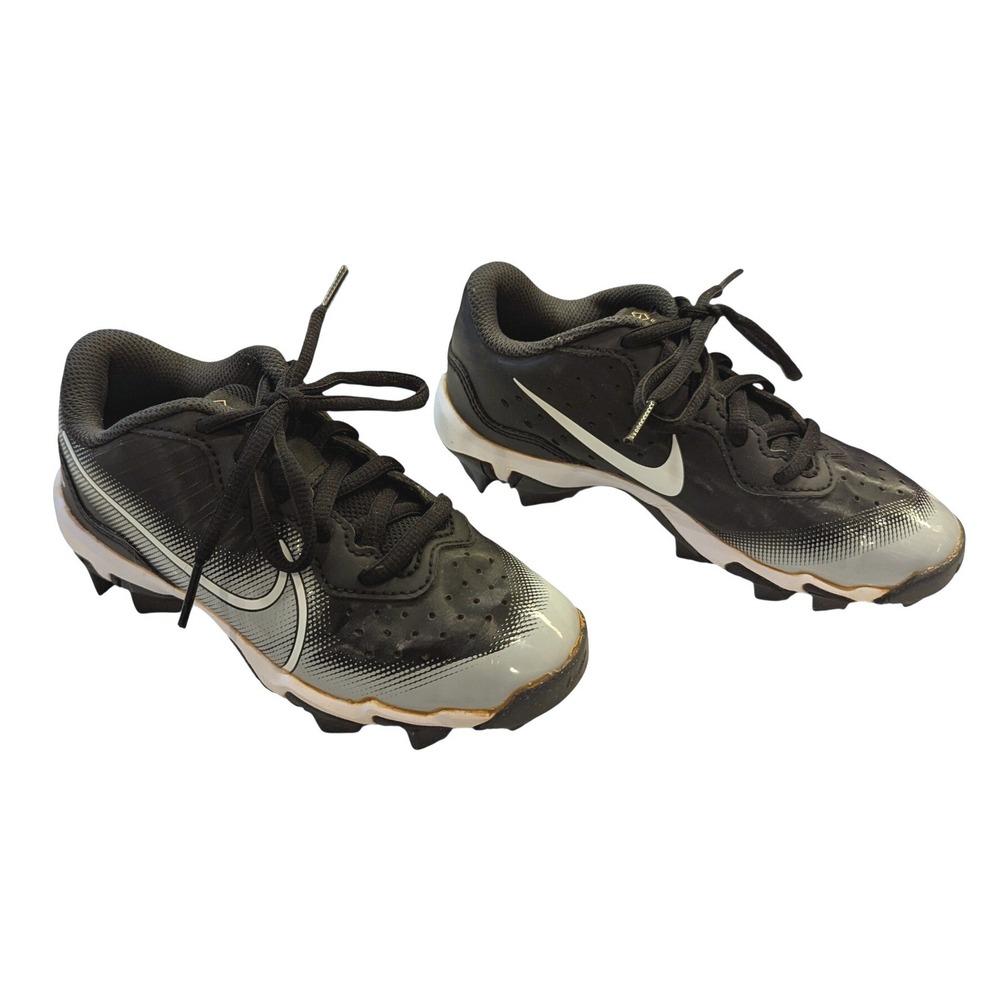 Nike Kids‎ 13C Alpha Huarache 4 Keystone Baseball Cleats Black White DJ6525-011